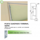 Poste terminal quadrado vidro